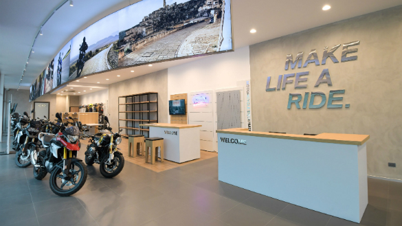 Inside the BMW Motorrad Sky Autohaus showroom Sky Autohaus Khon Kaen